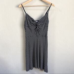 Bailey‎ 44 Black White Stripe Sleeveless Dress Small